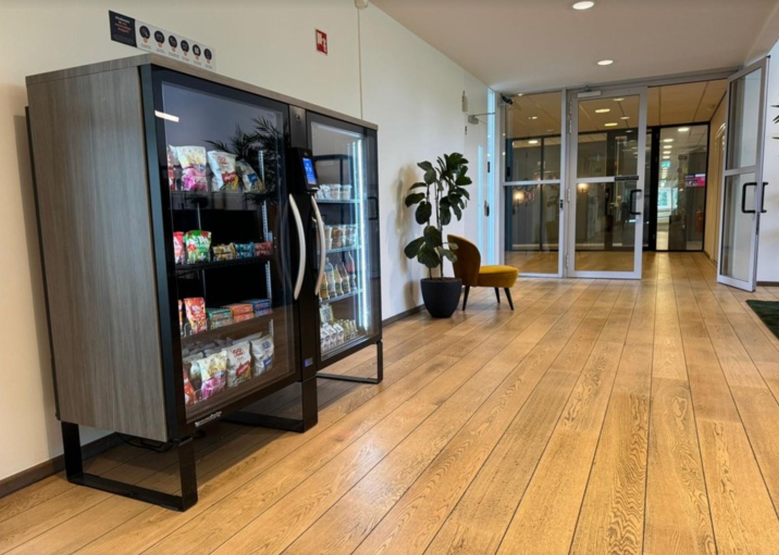 Hatch smart fridge installed in a modern London office lobby